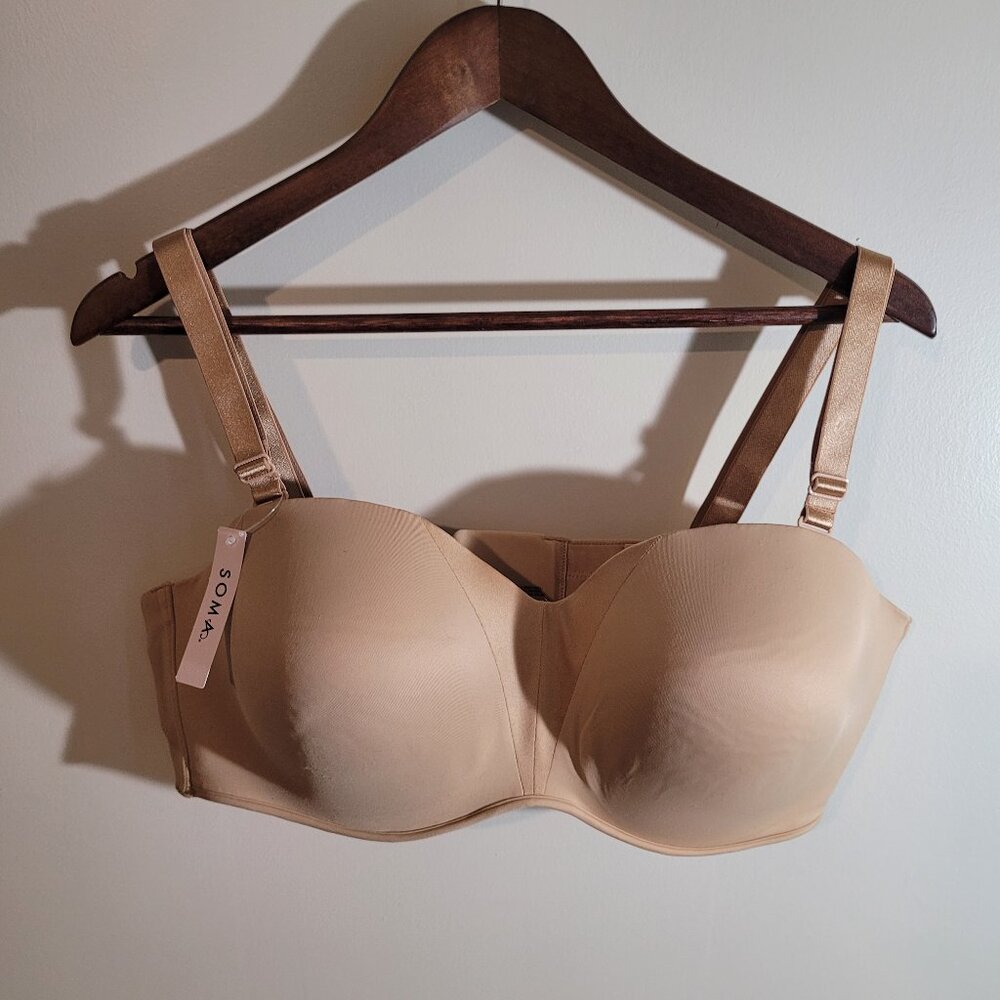 SOMA NWT Nude Stunning Starlet Strapless Bra 42D